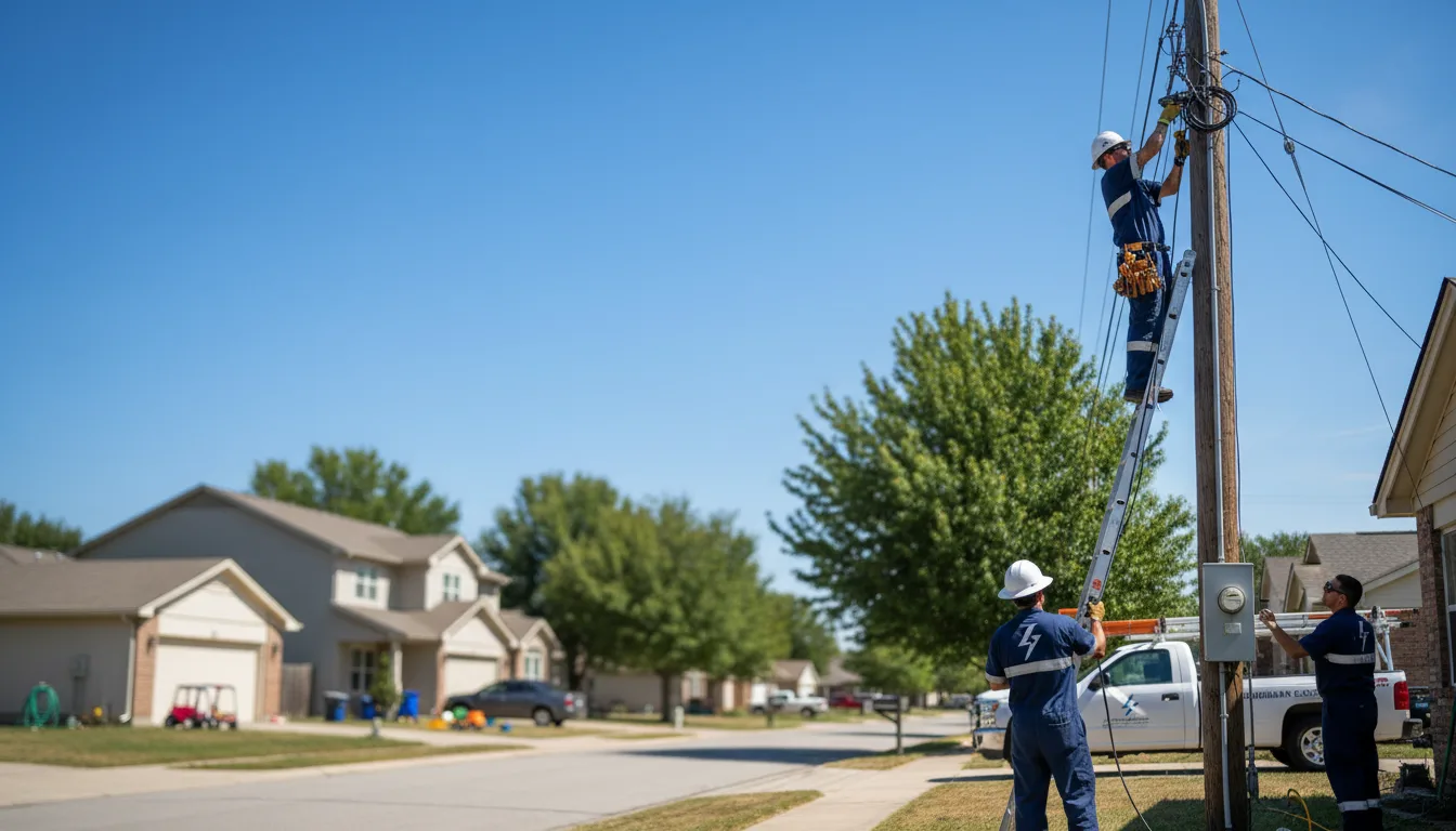 Residential electrician providing installation services in Cushing, MN